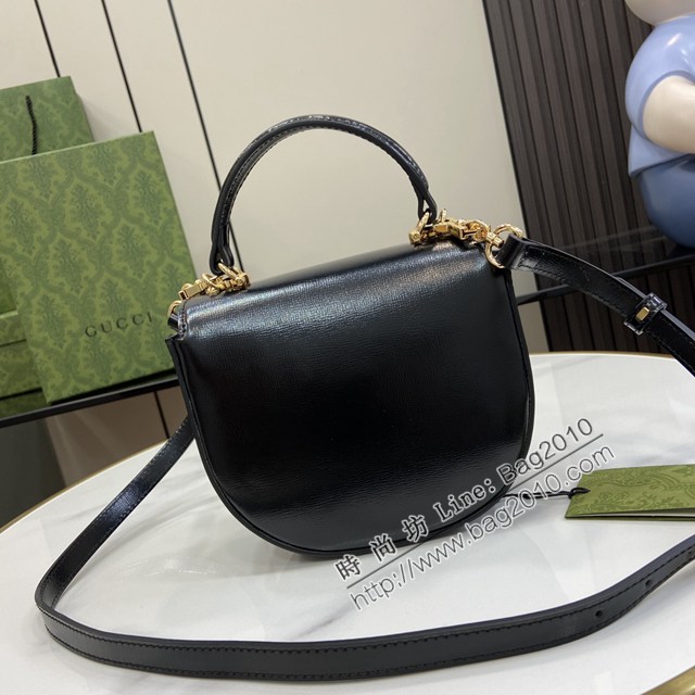 Gucci專櫃古馳最新款Horsebit 1955系列迷你手提包單肩斜挎女包 jh2503型號：781387